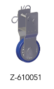 Roue auxiliaire pour la console de garde-corps pour le toit plat Tobler AG